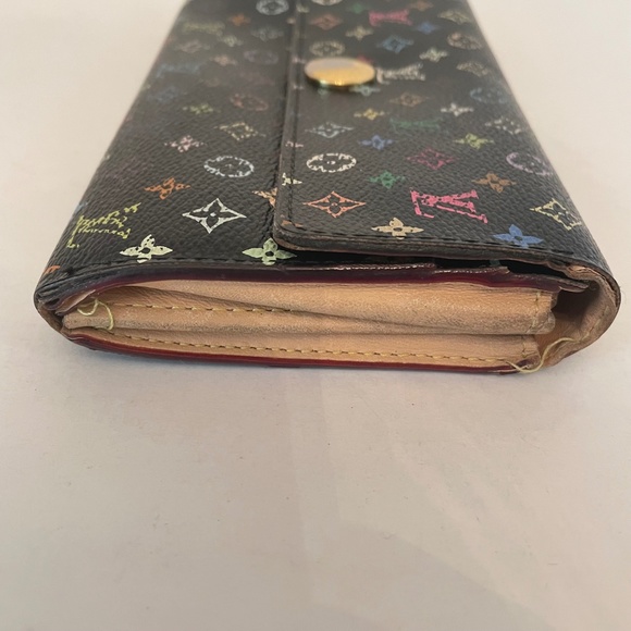 Louis Vuitton Monogram Multicolor Black Murakami Sarah Wallet - Picture 8 of 13